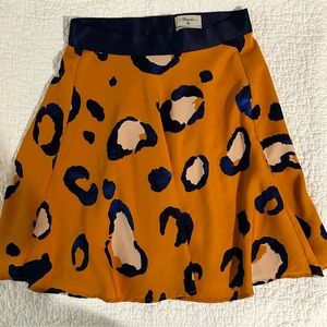 WOMEN'S PHILLIP LIM FOR TARGET ORANGE AND BLUE ANIMAL PRINT SKIRT size 4